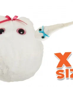 Egg Cell XL Size & Mini Magnetic Sperm Cell - GIANTmicrobes® Plush Toy